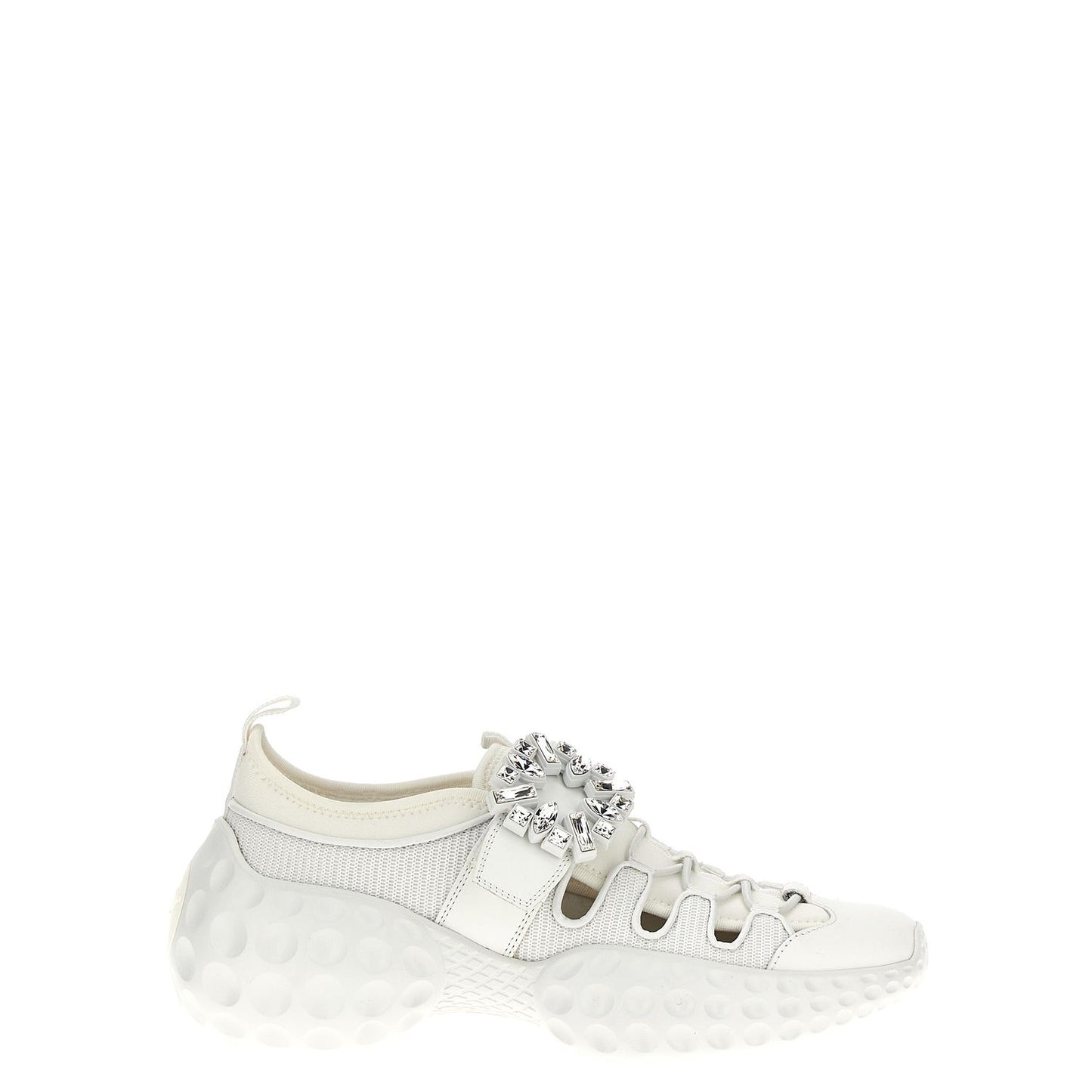 Roger Vivier White Polyamide Athletic Sneakers
