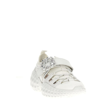 Roger Vivier White Polyamide Athletic Sneakers