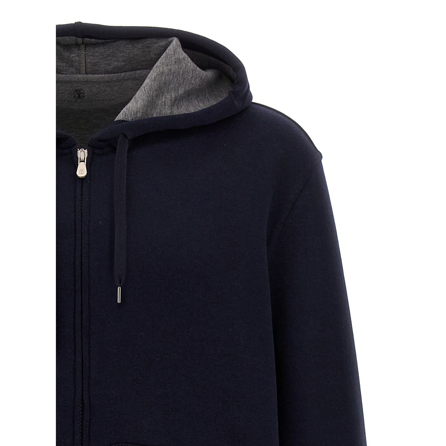 Brunello Cucinelli Blue Cotton Sweatshirt