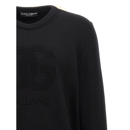 Dolce & Gabbana Black Virgin Wool Cardigan