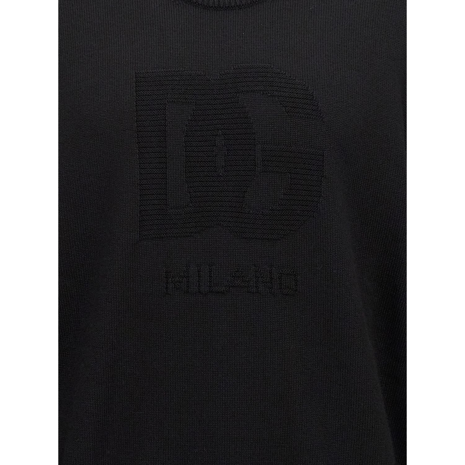 Dolce & Gabbana Black Virgin Wool Cardigan