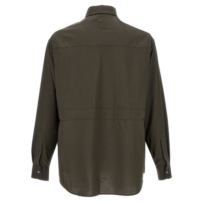 Fendi Bicolor Wool Blouse