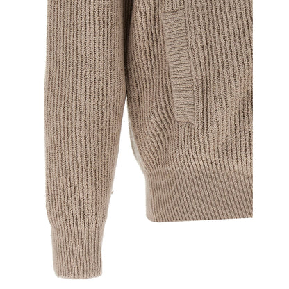 Brunello Cucinelli Beige Cotton Cardigan