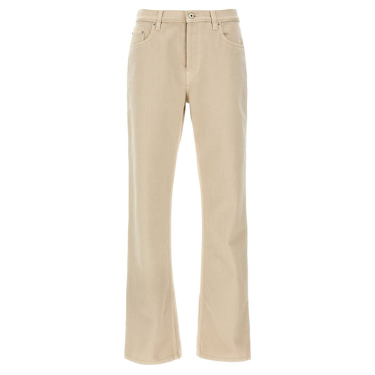 Burberry Beige Cotton Casual Pants