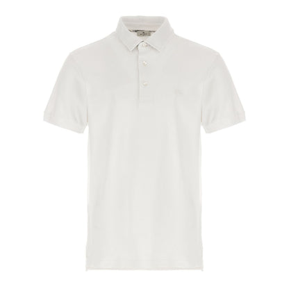 Etro White Cotton Polo Shirt