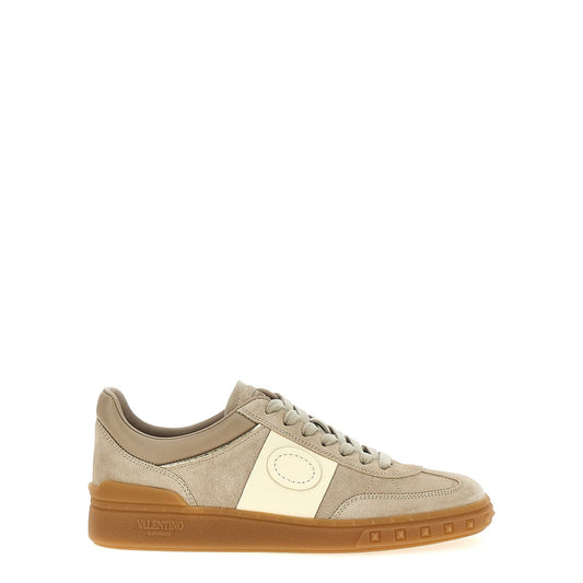 Valentino Garavani Beige Calfskin Low Top Sneakers