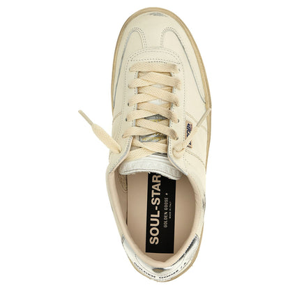 Golden Goose Silver Lamb Leather Low Top Sneakers
