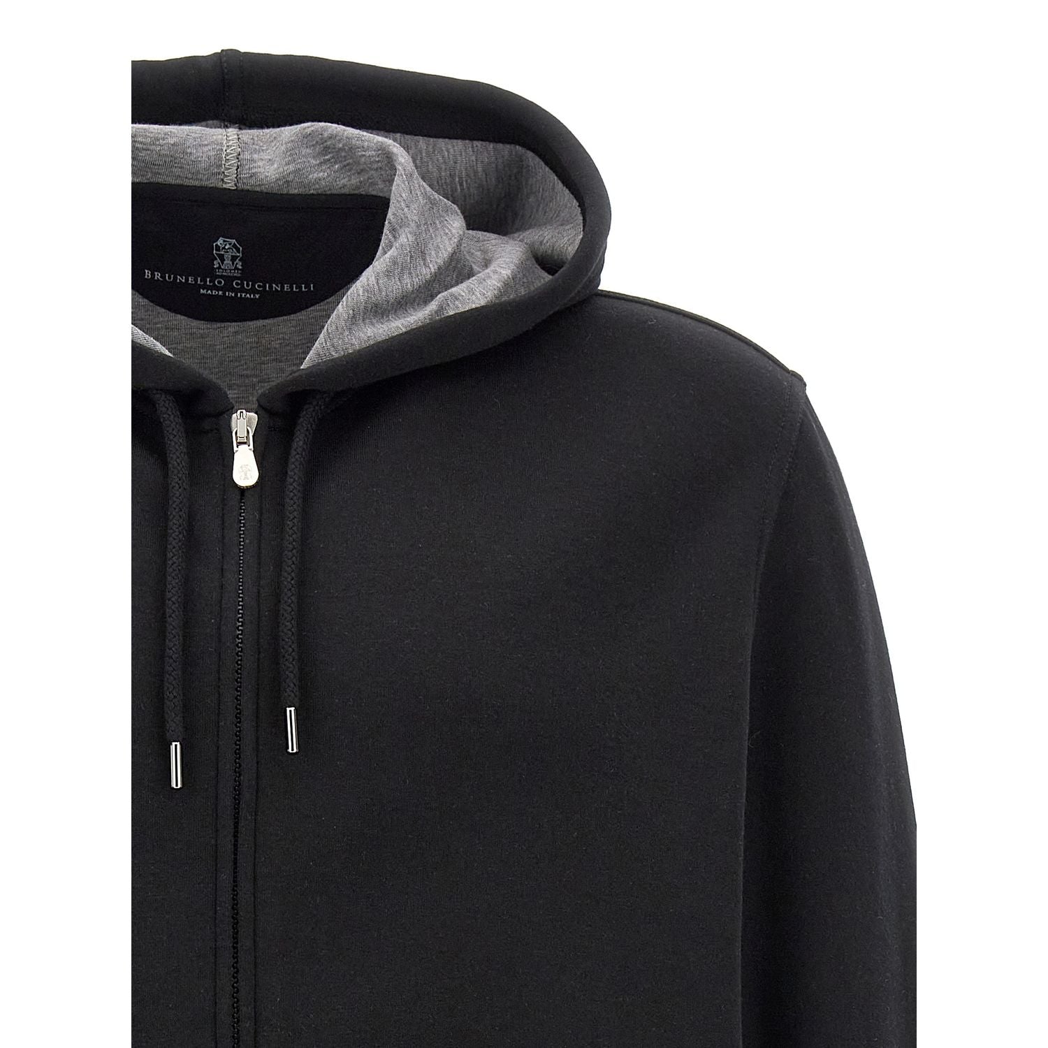Brunello Cucinelli Black Cotton Sweatshirt