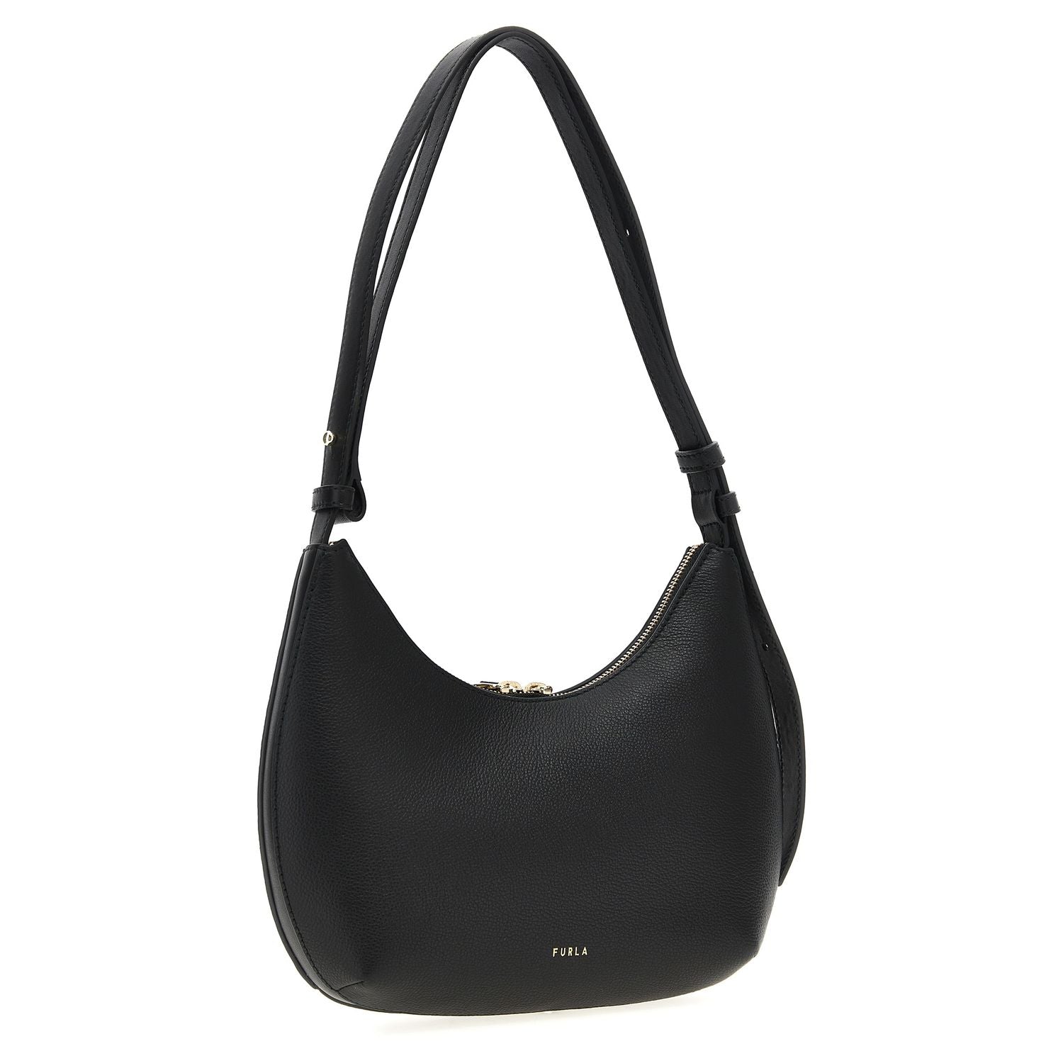 Furla Black Leather Shoulder Bag