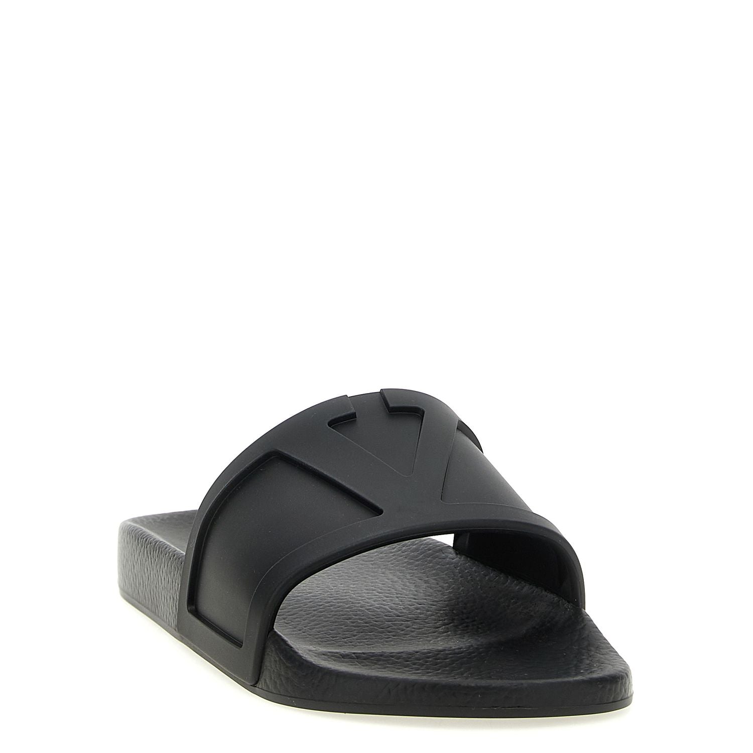 Valentino Garavani Black Plastic Slides