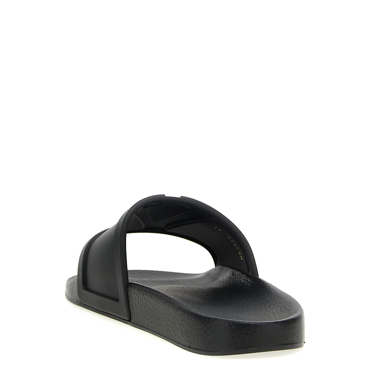 Valentino Garavani Black Plastic Slides