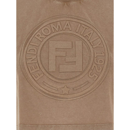 Fendi Brown Cotton T-Shirt