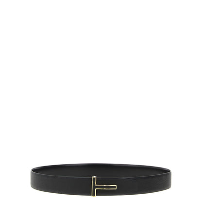 Tom Ford Black Calfskin Regular Belt