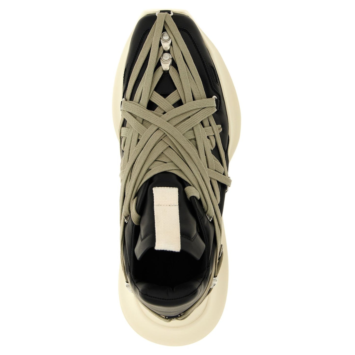 Rick Owens Black Calfskin Athletic Sneakers
