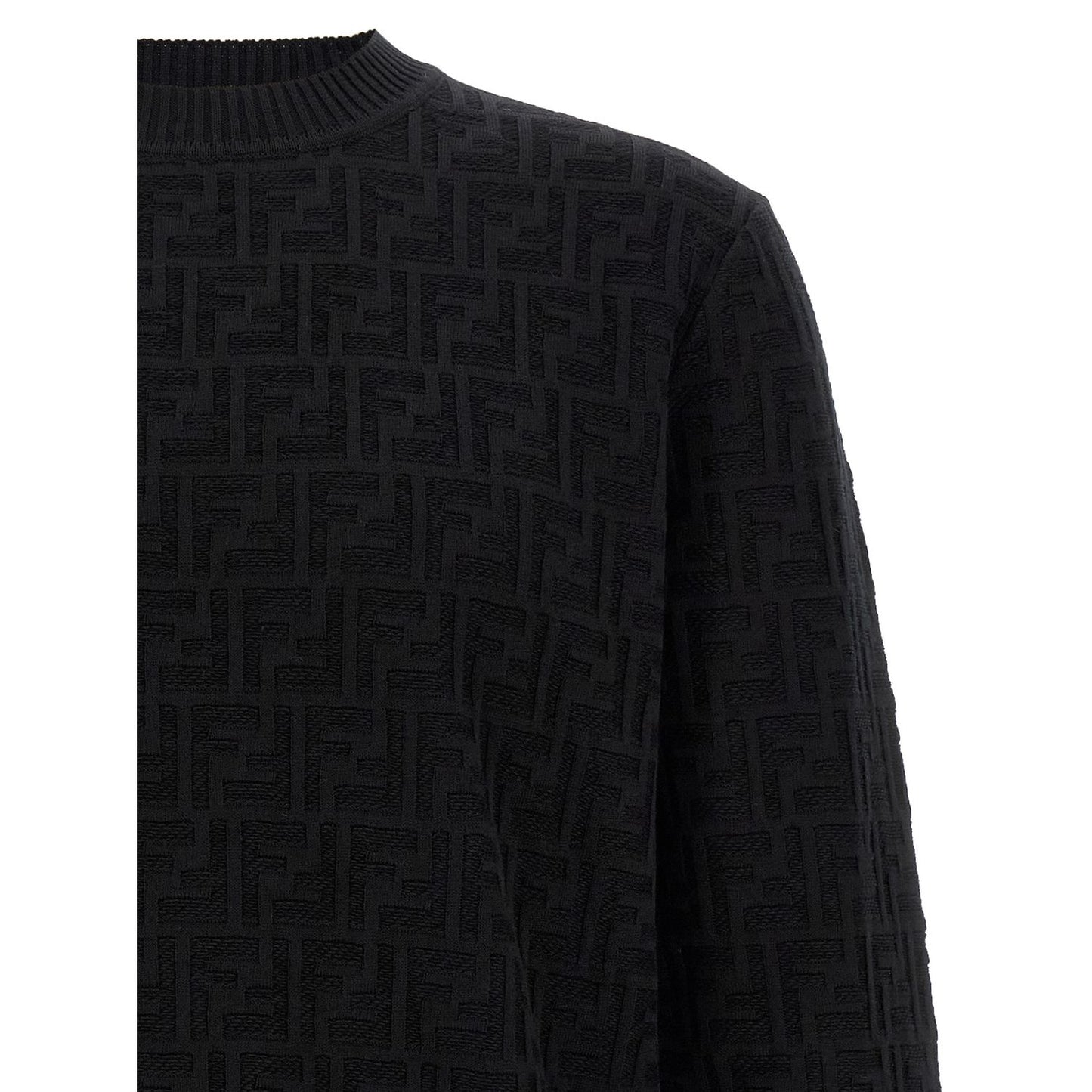 Fendi Black Cotton Cardigan
