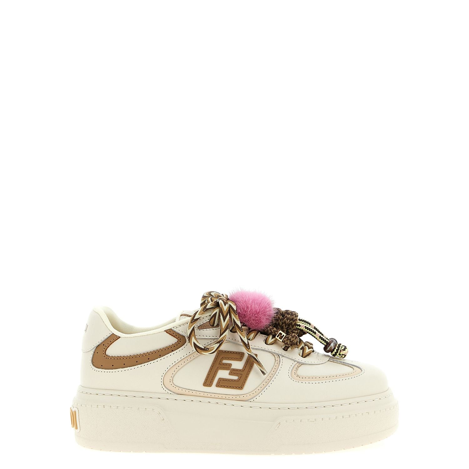 Fendi Multicolor Calfskin Platform Sneakers