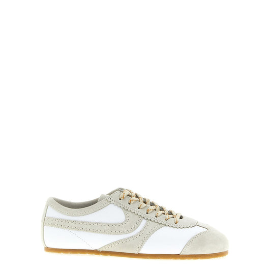 Dries Van Noten Gray Calfskin Sneakers
