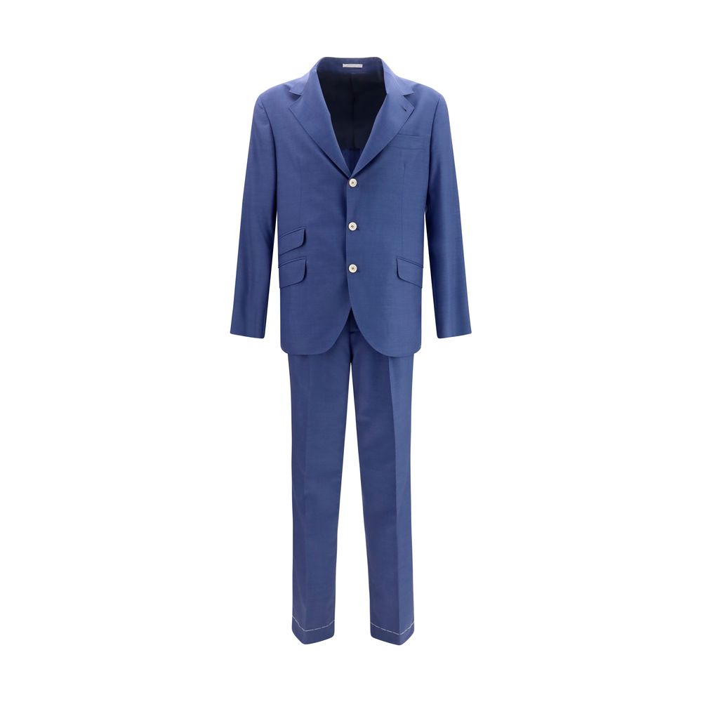 Brunello Cucinelli Blue Wool Oves Aries Two-Piece Suit