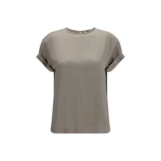 Brunello Cucinelli Beige Elastane Blouse