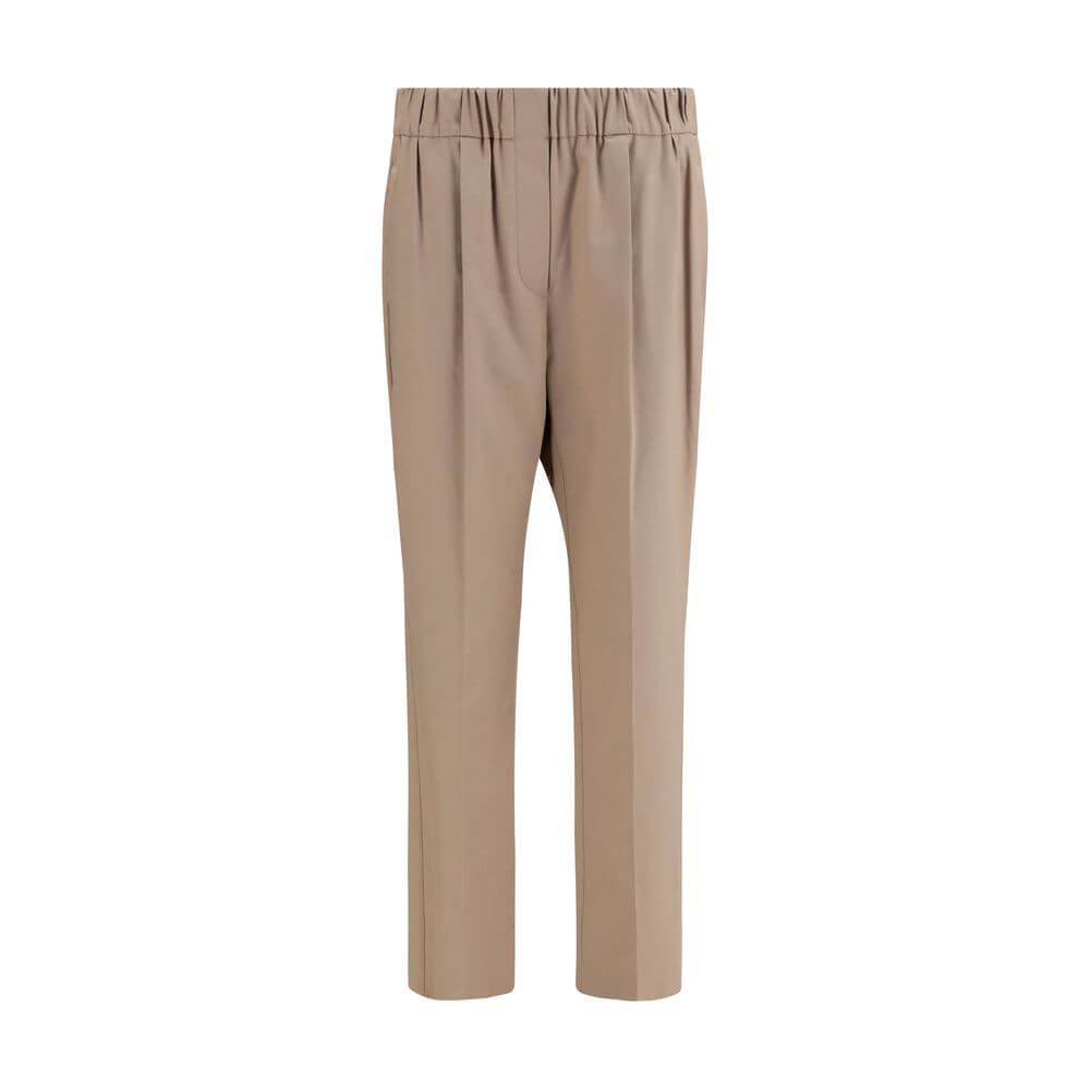 Brunello Cucinelli Beige Cotton Casual Pants