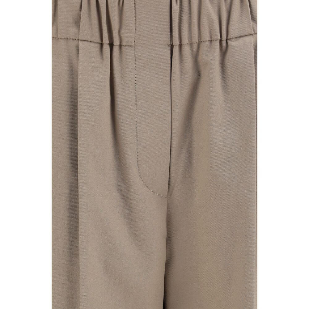 Brunello Cucinelli Beige Cotton Casual Pants