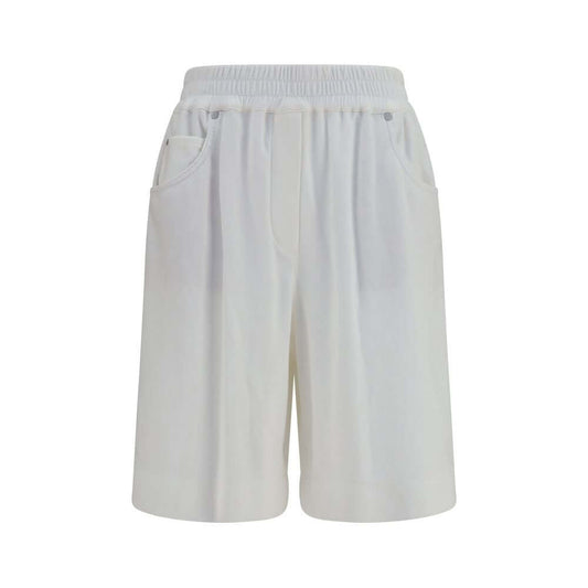 Brunello Cucinelli White Cotton Bermuda Shorts