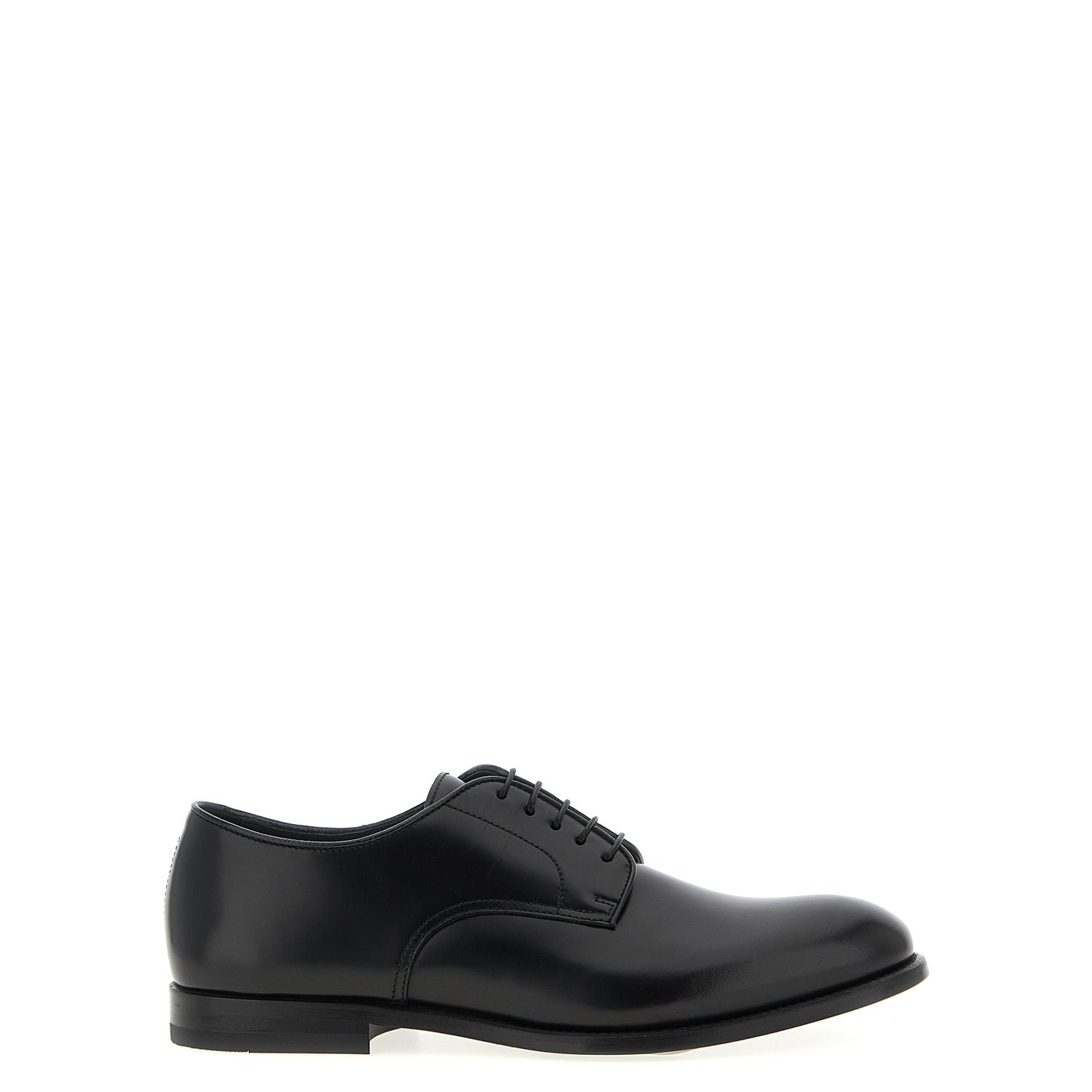 Doucal's Black Calfskin Oxfords And Derbies