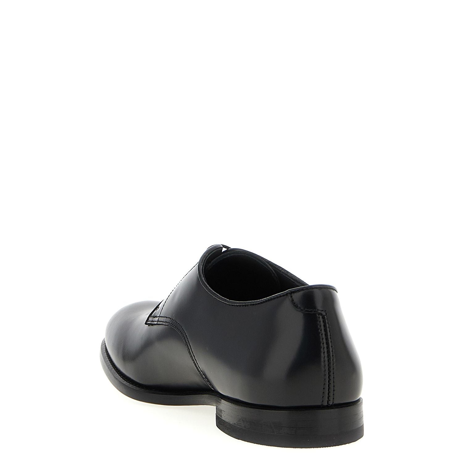 Doucal's Black Calfskin Oxfords And Derbies