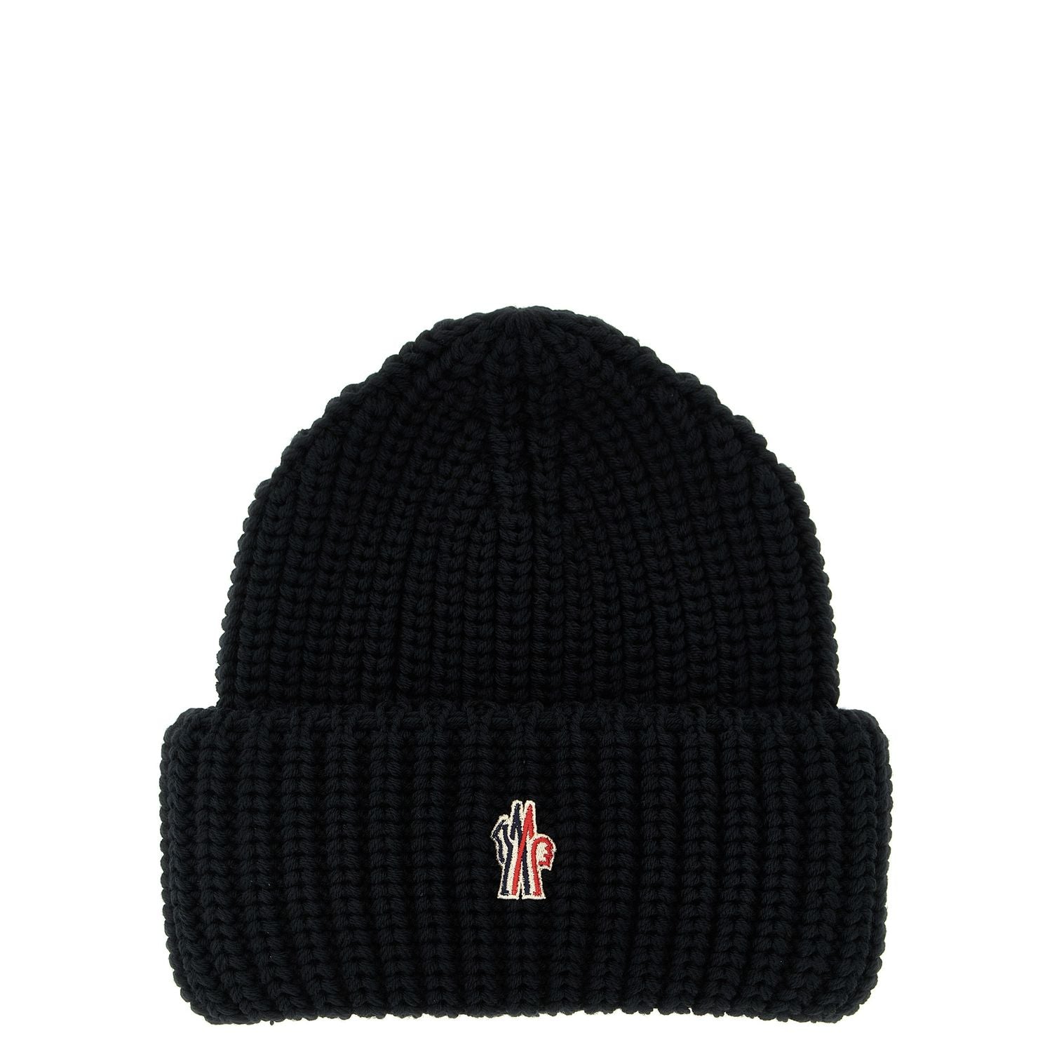 Moncler Grenoble Black Virgin Wool Beanie