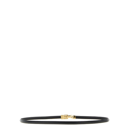 Fendi Black Calfskin Thin Belt