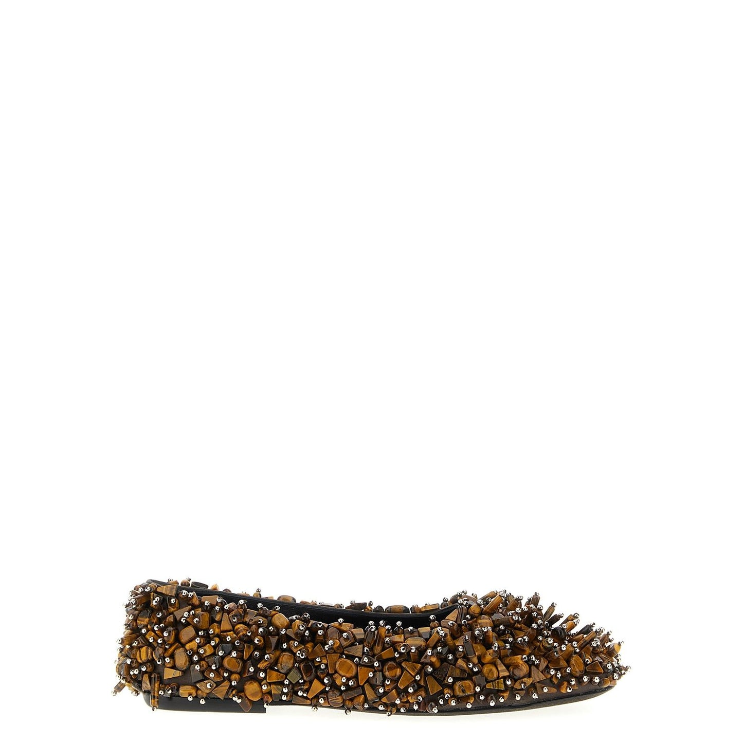 Dries Van Noten Brown Viscose Ballet Flats