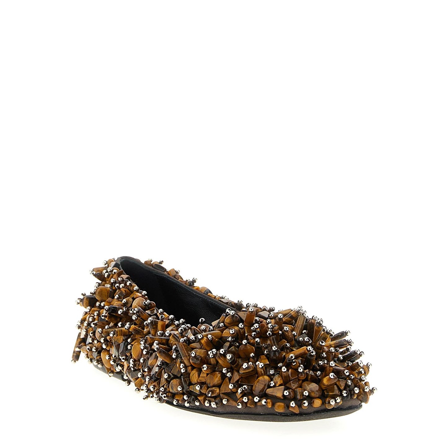 Dries Van Noten Brown Viscose Ballet Flats