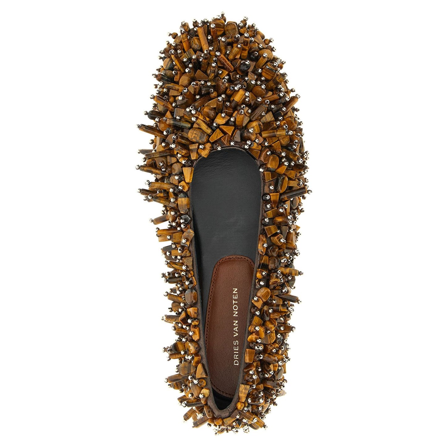 Dries Van Noten Brown Viscose Ballet Flats