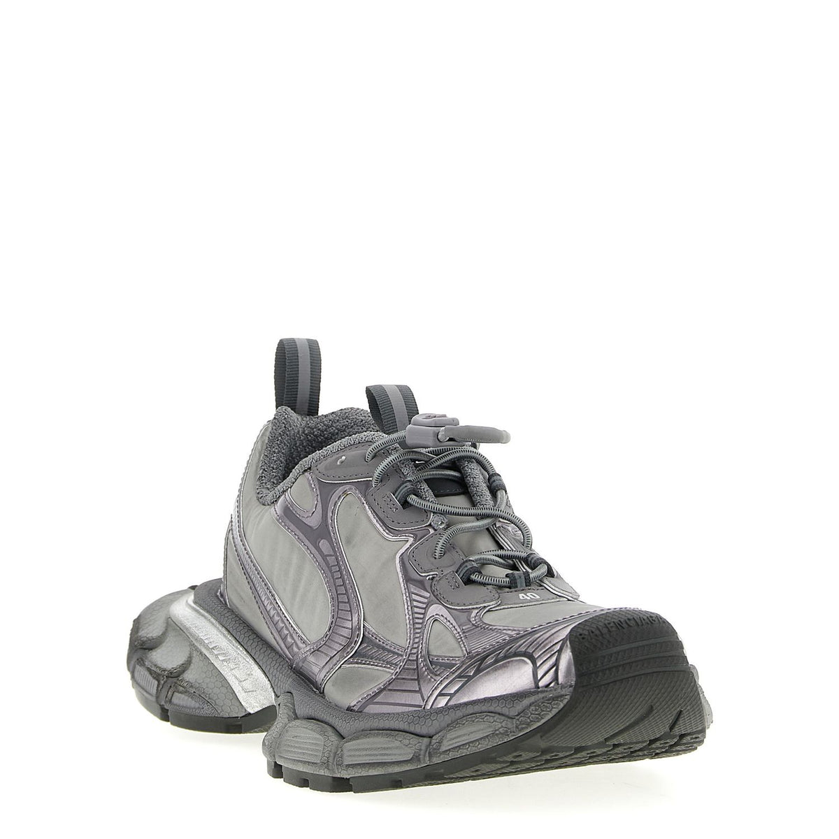 Balenciaga Gray Polyester Athletic Sneakers
