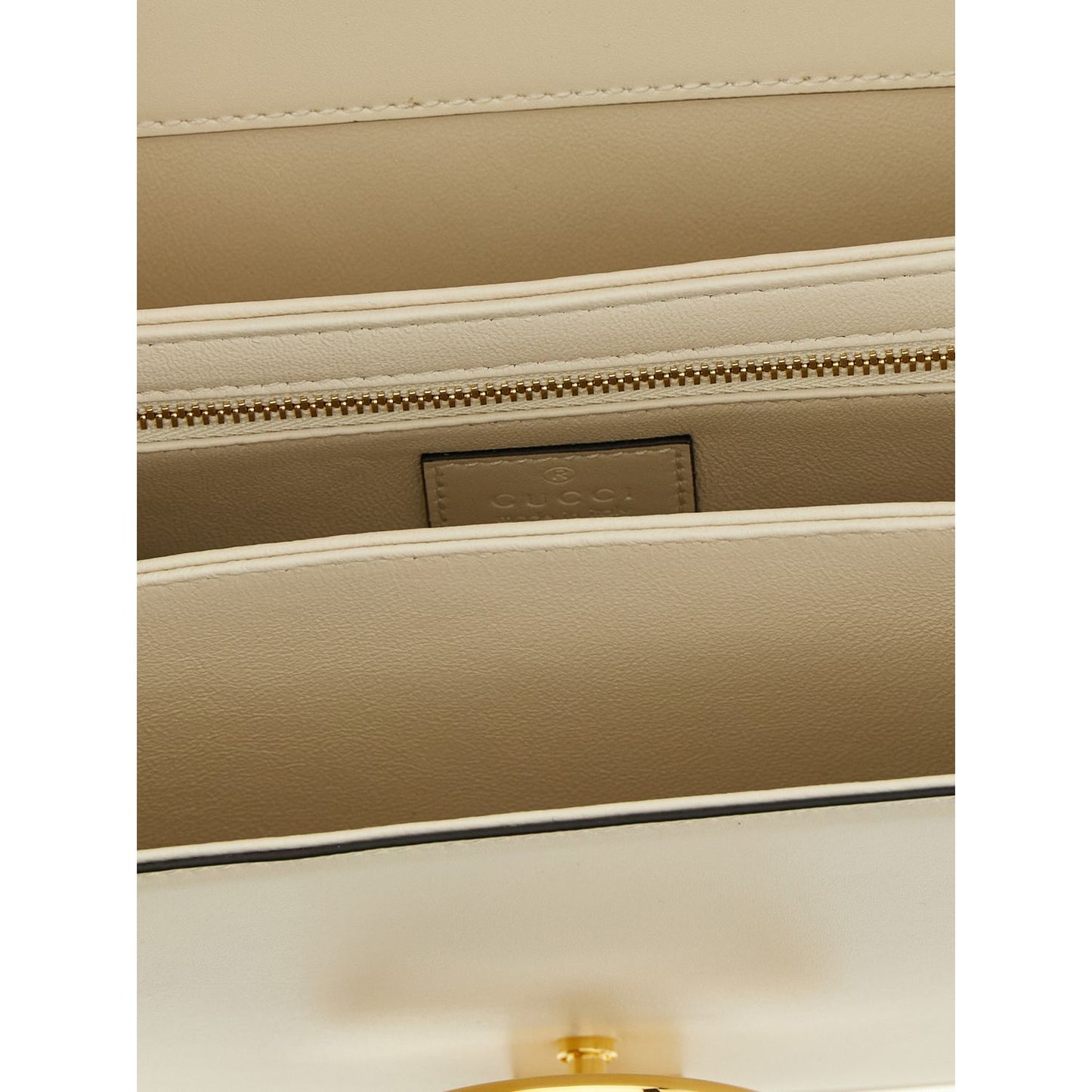 Gucci White Calfskin Shoulder Bag