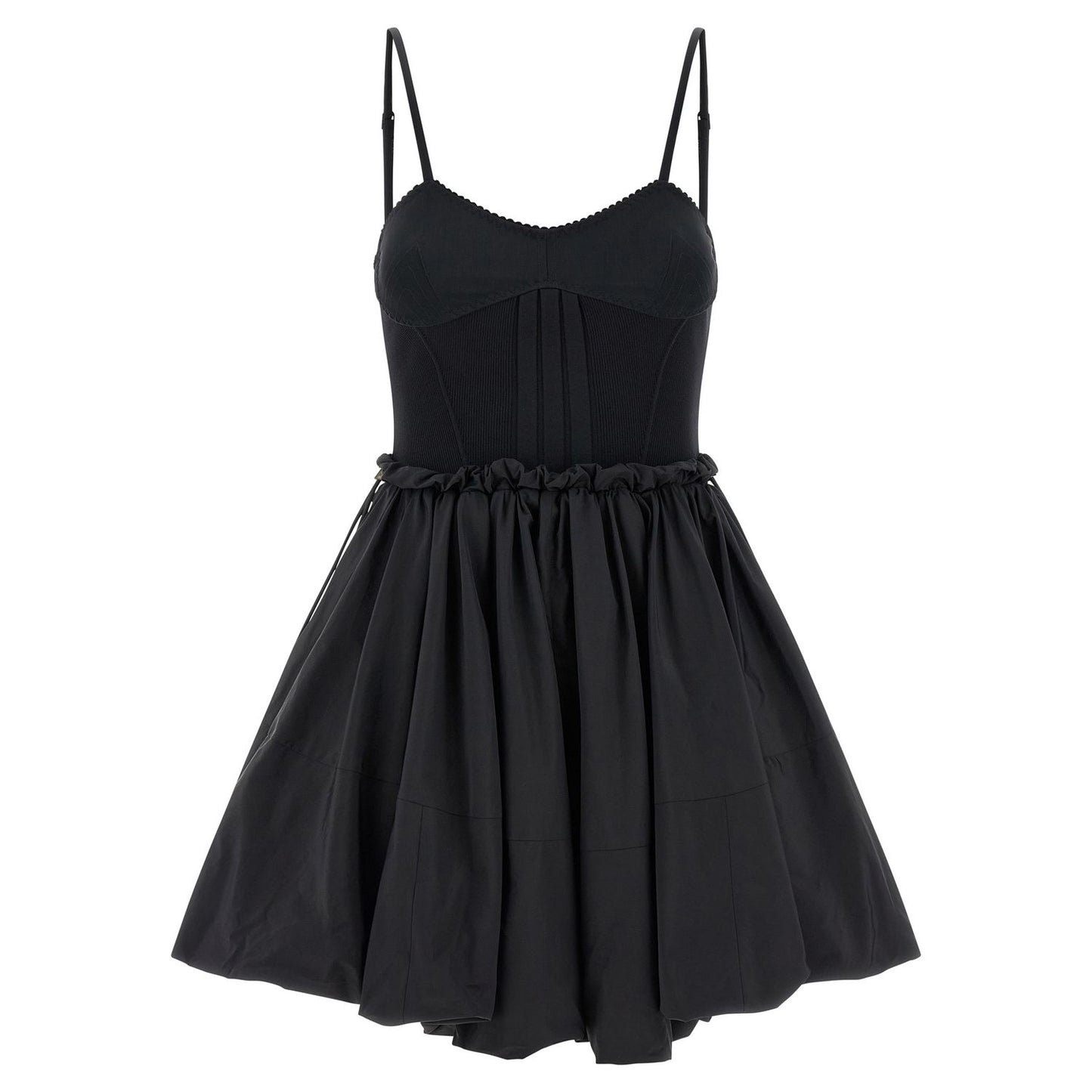 The Attico Black Polyamide Short Dress