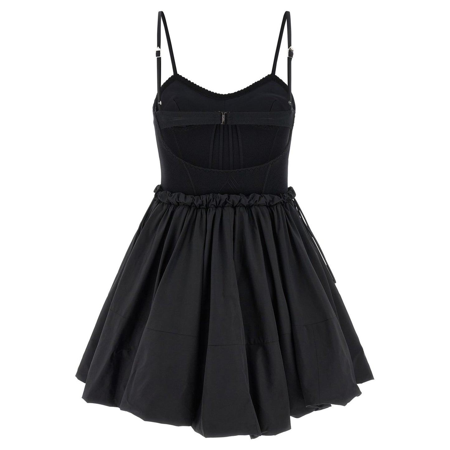 The Attico Black Polyamide Short Dress