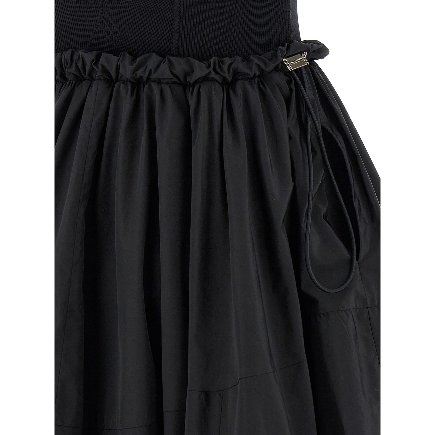 The Attico Black Polyamide Short Dress