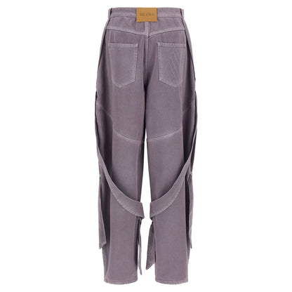 The Attico Purple Cotton Cargo Pants
