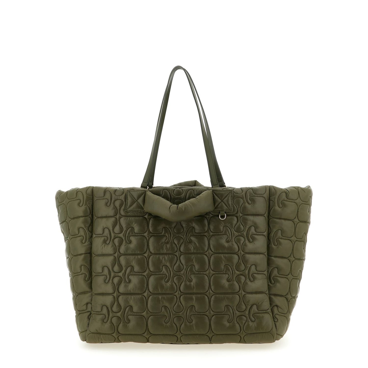 Ganni Bicolor Recycled Polyamide Tote Bag