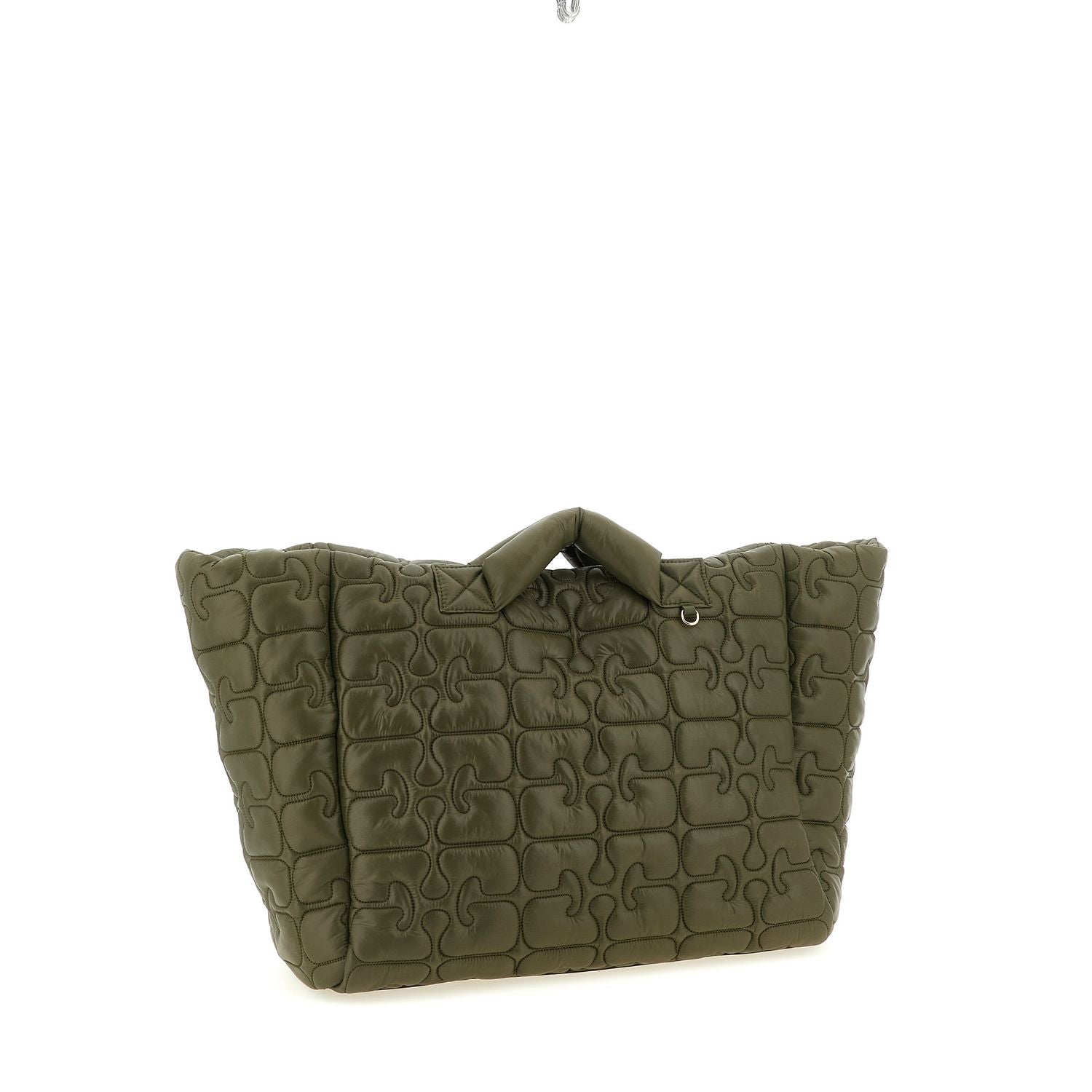 Ganni Bicolor Recycled Polyamide Tote Bag