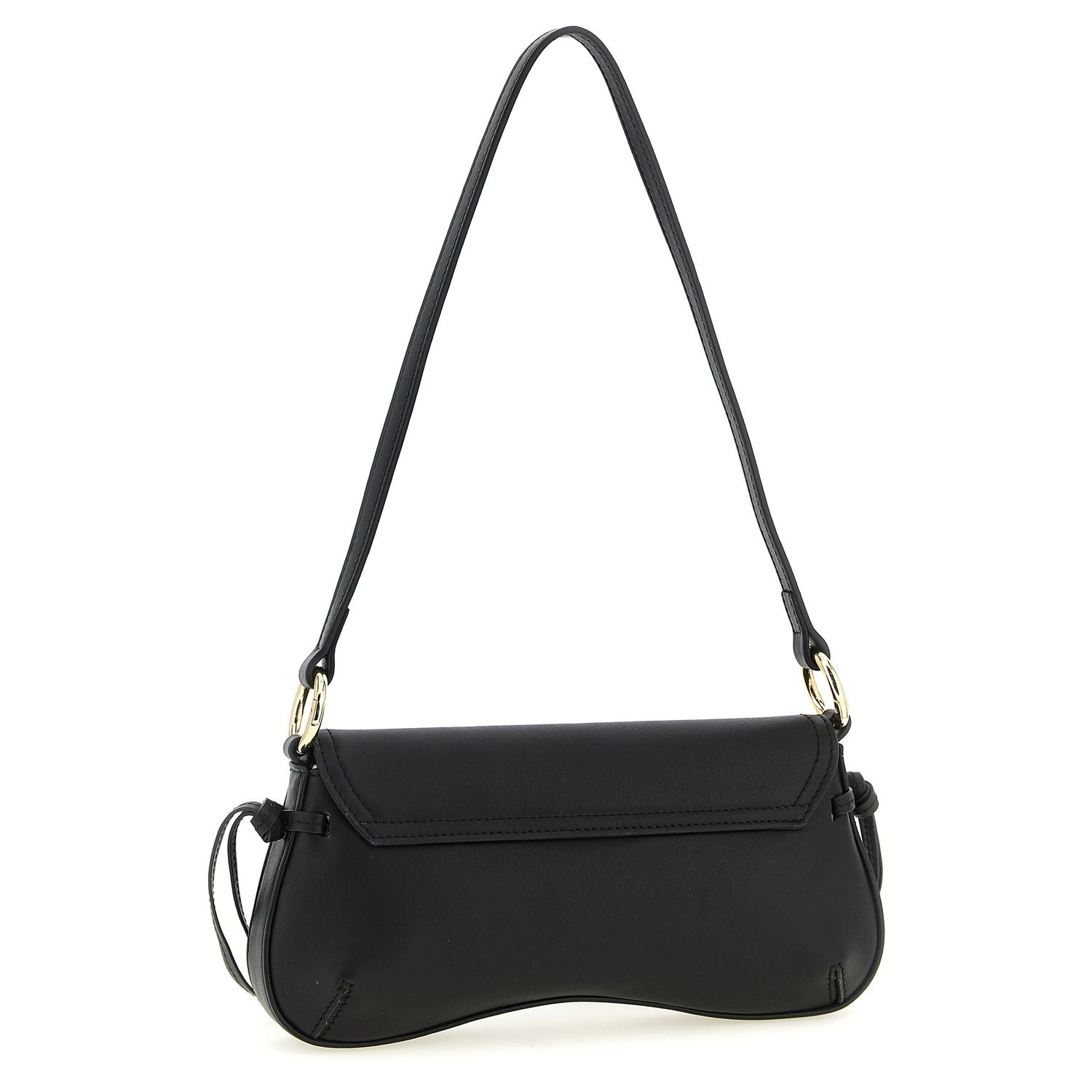 Twinset Black Leather Shoulder Bag