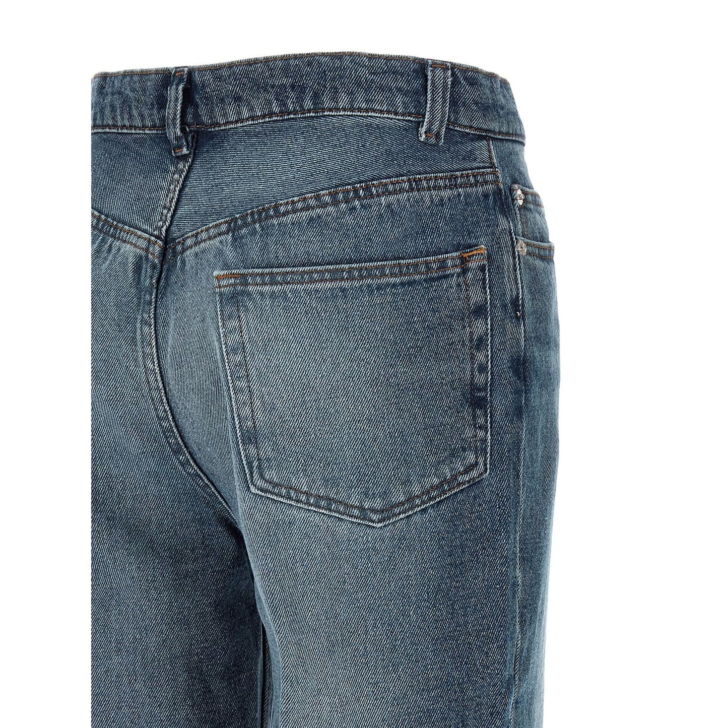 A.P.C. Blue Cotton Flared Jeans