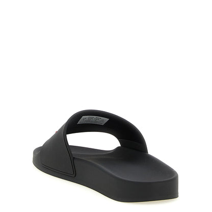 Balenciaga Black Plastic Slides