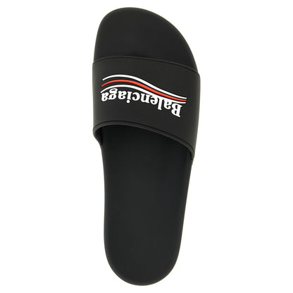 Balenciaga Black Plastic Slides
