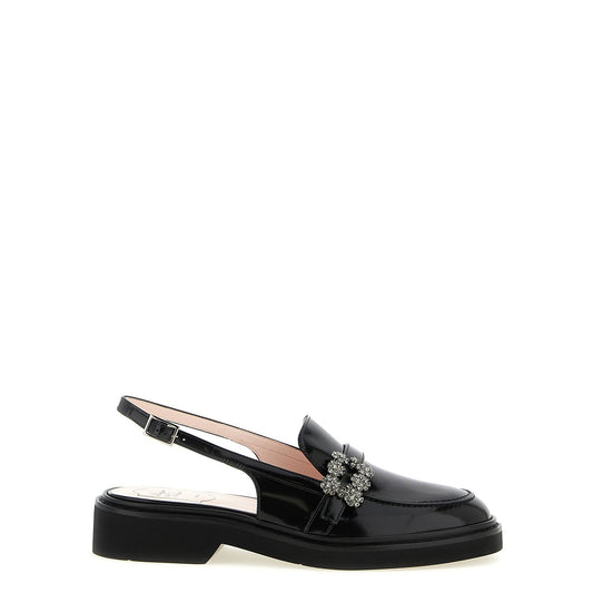 Roger Vivier Black Calfskin Moccassin