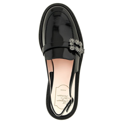 Roger Vivier Black Calfskin Moccassin