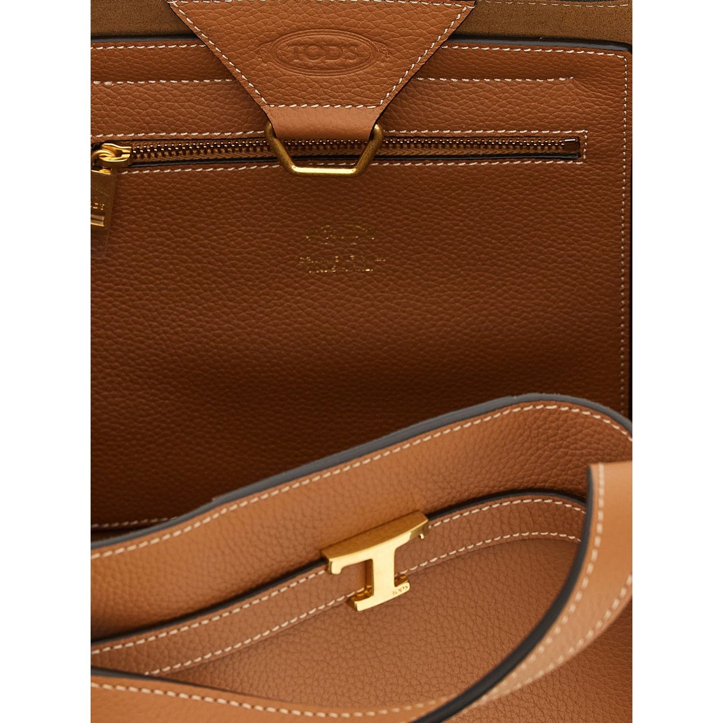 Tod's Brown Calfskin Tote Bag
