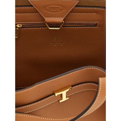 Tod's Brown Calfskin Tote Bag