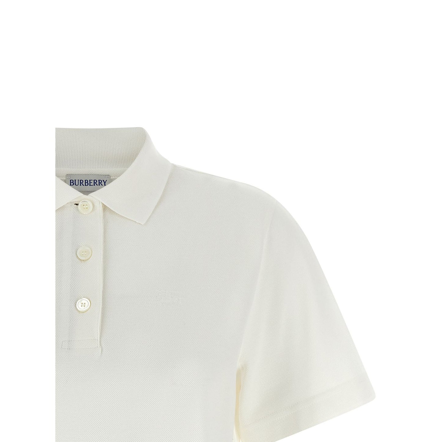 Burberry White Cotton Polo Shirt